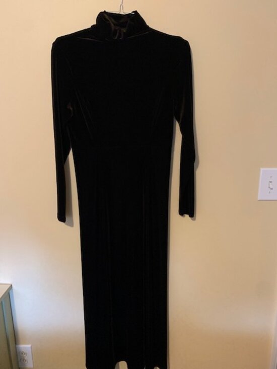 Moda International Dresses & Skirts - Moda Int'l Brown Velvet turtle neck dress, size med